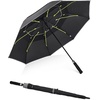 image:imageG4Free Golf Umbrella 62 Inch Large Umbrella for Rain Vented Strong Windproof Waterproof Double Canopy Automatic Open Stick Umbrellas Resist Up to 85 MPH WindsBlack