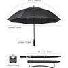 image:imageG4Free Golf Umbrella 62 Inch Large Umbrella for Rain Vented Strong Windproof Waterproof Double Canopy Automatic Open Stick Umbrellas Resist Up to 85 MPH WindsBlack