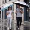 image:imageG4Free 46 Inch Mini Travel Umbrella with Retractable Handle Pocket Size Umbrellas for Sun Rain UV Protection UPF 50 Small Compact UmbrellaBlack