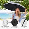 image:imageG4Free 46 Inch Mini Travel Umbrella with Retractable Handle Pocket Size Umbrellas for Sun Rain UV Protection UPF 50 Small Compact UmbrellaBlack