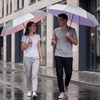 image:imageG4Free 46 Inch Mini Travel Umbrella with Retractable Handle Pocket Size Umbrellas for Sun Rain UV Protection UPF 50 Small Compact UmbrellaLight Purple