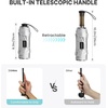 image:imageG4Free 46 Inch Mini Travel Umbrella with Retractable Handle Pocket Size Umbrellas for Sun Rain UV Protection UPF 50 Small Compact UmbrellaLight Purple