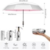 image:imageG4Free 46 Inch Mini Travel Umbrella with Retractable Handle Pocket Size Umbrellas for Sun Rain UV Protection UPF 50 Small Compact UmbrellaPink