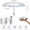 image:imageG4Free 46 Inch Mini Travel Umbrella with Retractable Handle Pocket Size Umbrellas for Sun Rain UV Protection UPF 50 Small Compact UmbrellaSky