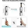 image:imageG4Free 46 Inch Mini Travel Umbrella with Retractable Handle Pocket Size Umbrellas for Sun Rain UV Protection UPF 50 Small Compact UmbrellaSky