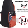 image:imageG4Free Sling Bag for Men Women RFID Blocking Crossbody Bags Hiking Daypacks Small Sling Backpack Chest Shoulder Bag Travel  BlackBeige  Black