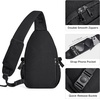 image:imageG4Free Sling Bag for Men Women RFID Blocking Crossbody Bags Hiking Daypacks Small Sling Backpack Chest Shoulder Bag Travel  BlackBlack