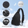 image:imageG4Free Sling Bag for Men Women RFID Blocking Crossbody Bags Hiking Daypacks Small Sling Backpack Chest Shoulder Bag Travel  BlackBlack