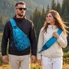 image:imageG4Free Sling Bag for Men Women RFID Blocking Crossbody Bags Hiking Daypacks Small Sling Backpack Chest Shoulder Bag Travel  BlackNavy Blue