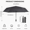 image:imageG4Free Travel Umbrella with Ring Carabiner Handle Automatic Open UV Protection Lightweight Compact Rain amp Sun Umbrella for Backpack Car CommutingBlack