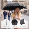 image:imageG4Free Travel Umbrella with Ring Carabiner Handle Automatic Open UV Protection Lightweight Compact Rain amp Sun Umbrella for Backpack Car CommutingBlack
