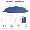 image:imageG4Free Travel Umbrella with Ring Carabiner Handle Automatic Open UV Protection Lightweight Compact Rain amp Sun Umbrella for Backpack Car CommutingNavy Blue