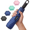 image:imageG4Free Travel Umbrella with Ring Carabiner Handle Automatic Open UV Protection Lightweight Compact Rain amp Sun Umbrella for Backpack Car CommutingNavy Blue