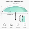 image:imageG4Free Travel Umbrella with Ring Carabiner Handle Automatic Open UV Protection Lightweight Compact Rain amp Sun Umbrella for Backpack Car CommutingTeal