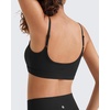 image:imageG4Free BareFeel Non Padded Adjustable Spaghetti Strap Sports Bra for Women  Scoop Neck Wireless Yoga Workout Crop TankBlack