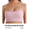 image:imageG4Free BareFeel Non Padded Adjustable Spaghetti Strap Sports Bra for Women  Scoop Neck Wireless Yoga Workout Crop TankBlush