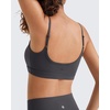 image:imageG4Free BareFeel Non Padded Adjustable Spaghetti Strap Sports Bra for Women  Scoop Neck Wireless Yoga Workout Crop TankDark Gray