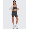 image:imageG4Free BareFeel Non Padded Adjustable Spaghetti Strap Sports Bra for Women  Scoop Neck Wireless Yoga Workout Crop TankDark Gray