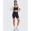 image:imageG4Free BareFeel Non Padded Adjustable Spaghetti Strap Sports Bra for Women  Scoop Neck Wireless Yoga Workout Crop TankDark Navy
