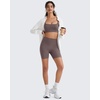 image:imageG4Free BareFeel Non Padded Adjustable Spaghetti Strap Sports Bra for Women  Scoop Neck Wireless Yoga Workout Crop TankTaupe