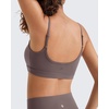 image:imageG4Free BareFeel Non Padded Adjustable Spaghetti Strap Sports Bra for Women  Scoop Neck Wireless Yoga Workout Crop TankTaupe