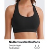 image:imageG4Free BareFeel Non Padded Racerback Sports Bra for Women  Scoop Neck Workout Tank Top Casual Yoga GymBlack