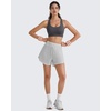 image:imageG4Free BareFeel Non Padded Racerback Sports Bra for Women  Scoop Neck Workout Tank Top Casual Yoga GymDark Gray