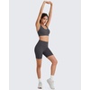 image:imageG4Free BareFeel Non Padded Racerback Sports Bra for Women  Scoop Neck Workout Tank Top Casual Yoga GymDark Gray