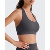 image:imageG4Free BareFeel Non Padded Racerback Sports Bra for Women  Scoop Neck Workout Tank Top Casual Yoga GymDark Gray