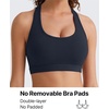 image:imageG4Free BareFeel Non Padded Racerback Sports Bra for Women  Scoop Neck Workout Tank Top Casual Yoga GymDark Navy