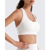 image:imageG4Free BareFeel Non Padded Racerback Sports Bra for Women  Scoop Neck Workout Tank Top Casual Yoga GymPure White