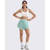 image:imageG4Free BareFeel Non Padded Racerback Sports Bra for Women  Scoop Neck Workout Tank Top Casual Yoga GymPure White