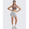 image:imageG4Free BareFeel Non Padded Racerback Sports Bra for Women  Scoop Neck Workout Tank Top Casual Yoga GymTaupe