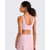 image:imageG4Free BareFeel Non Padded Square Neck Sports Bra for Women  Wireless U Back Crop Tank Tops Yoga Workout CasualBlush