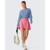 image:imageG4Free Lightbreeze Drawstring Hem UPF 50 Sun Shirts Women  Crop Long Sleeve Workout Tops Quick Dry Running HikingDusty Blue