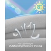 image:imageG4Free Lightbreeze Drawstring Hem UPF 50 Sun Shirts Women  Crop Long Sleeve Workout Tops Quick Dry Running HikingSilver Gray