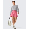 image:imageG4Free Lightbreeze Drawstring Hem UPF 50 Sun Shirts Women  Crop Long Sleeve Workout Tops Quick Dry Running HikingSilver Gray