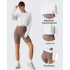 image:imageG4Free Lightbreeze Drawstring Hem UPF 50 Sun Shirts Women  Crop Long Sleeve Workout Tops Quick Dry Running HikingWhite