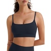 image:imageG4Free BareFeel Non Padded Adjustable Spaghetti Strap Sports Bra for Women  Scoop Neck Wireless Yoga Workout Crop TankDark Navy