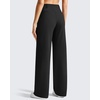 image:imageG4Free EverGoing Womens Wide Leg Dress Pants Pull On Stretchy High Waisted Casual Trousers with PocketsBlack