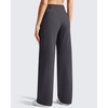 image:imageG4Free EverGoing Womens Wide Leg Dress Pants Pull On Stretchy High Waisted Casual Trousers with PocketsDark Gray