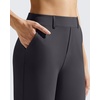 image:imageG4Free EverGoing Womens Wide Leg Dress Pants Pull On Stretchy High Waisted Casual Trousers with PocketsDark Gray