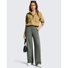 image:imageG4Free EverGoing Womens Wide Leg Dress Pants Pull On Stretchy High Waisted Casual Trousers with PocketsGray Sage