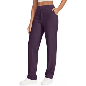 image:imageG4Free ShiftReady Yoga Pants Women High Waist Dress Work Pants with Pockets Straight Leg Business Casual Trousers 283032Grape Purple