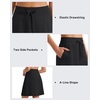 image:imageG4Free Smoofit Modal Soft Skirts for Women  151719 ALine Drawstring Summer Casual Skirt with PocketsBlack