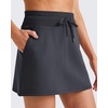 image:imageG4Free Smoofit Modal Soft Skirts for Women  151719 ALine Drawstring Summer Casual Skirt with PocketsBlack