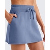 image:imageG4Free Smoofit Modal Soft Skirts for Women  151719 ALine Drawstring Summer Casual Skirt with PocketsDenim Blue