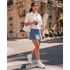 image:imageG4Free Smoofit Modal Soft Skirts for Women  151719 ALine Drawstring Summer Casual Skirt with PocketsDenim Blue