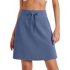 image:imageG4Free Smoofit Modal Soft Skirts for Women  151719 ALine Drawstring Summer Casual Skirt with PocketsDenim Blue