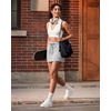 image:imageG4Free Smoofit Modal Soft Skirts for Women  151719 ALine Drawstring Summer Casual Skirt with PocketsLight Gray